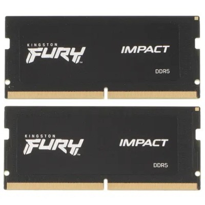 Модуль памяти Память оперативная/ Kingston 32GB 4800MT/s DDR5 CL38 SODIMM (Kit of 2) FURY Impact PnP KF548S38IBK2-32 Модуль памяти Память оперативная/ Kingston 32GB 4800MT/s DDR5 CL38 SODIMM (Kit of 2) FURY Impact PnP KF548S38IBK2-32