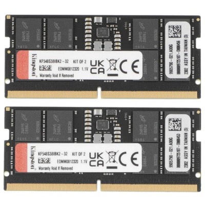Модуль памяти Память оперативная/ Kingston 32GB 4800MT/s DDR5 CL38 SODIMM (Kit of 2) FURY Impact PnP KF548S38IBK2-32 Модуль памяти Память оперативная/ Kingston 32GB 4800MT/s DDR5 CL38 SODIMM (Kit of 2) FURY Impact PnP KF548S38IBK2-32