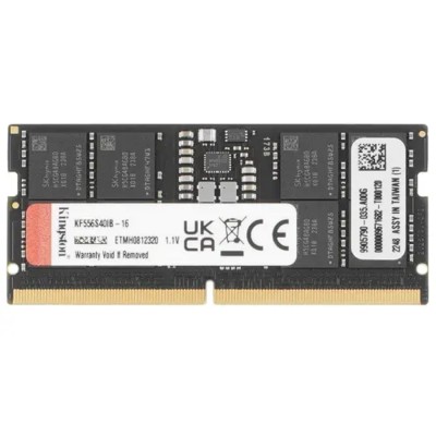 Модуль памяти для ноутбука SODIMM 16GB DDR5-5600 KF556S40IB-16 KINGSTON Модуль памяти для ноутбука SODIMM 16GB DDR5-5600 KF556S40IB-16 KINGSTON