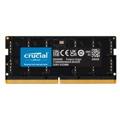 Модуль памяти DDR5 Crucial 32Gb 5600MHz CT32G56C46S5 CL46 SO-DIMM Модуль памяти DDR5 Crucial 32Gb 5600MHz CT32G56C46S5 CL46 SO-DIMM