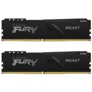 Модуль памяти Kingston 32GB 3200MT/s DDR4 CL16 DIMM (Kit of 2) 1Gx8 FURY Beast Black KF432C16BB1K2/32WP (Select Regions ONLY)