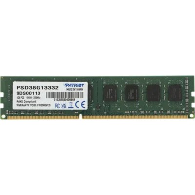 Модуль памяти Patriot DDR3 DIMM 8GB (PC3-10600) 1333MHz PSD38G13332 Модуль памяти Patriot DDR3 DIMM 8GB (PC3-10600) 1333MHz PSD38G13332