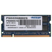 Модуль памяти Patriot DDR2 SODIMM 2GB PSD22G8002S PC2-6400, 800MHz
