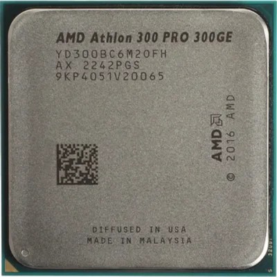 Процессор CPU AMD Athlon (300) PRO 300GE OEM (YD300BC6M2OFH) (3.4GHz,5MB,35W,AM4) tray, with Radeon Vega Graphics Процессор CPU AMD Athlon (300) PRO 300GE OEM (YD300BC6M2OFH) (3.4GHz,5MB,35W,AM4) tray, with Radeon Vega Graphics