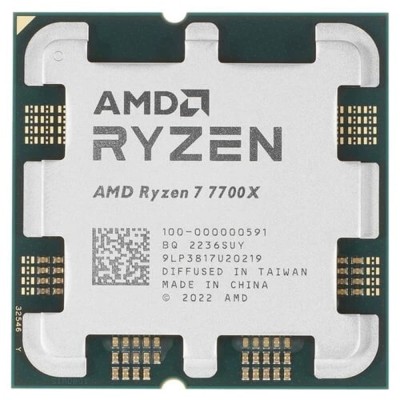 Процессор CPU AMD Ryzen 7 7700X OEM (100-000000591) 4,50GHz, Turbo 5,40GHz, RDNA 2 Graphics AM5 Процессор CPU AMD Ryzen 7 7700X OEM (100-000000591) 4,50GHz, Turbo 5,40GHz, RDNA 2 Graphics AM5