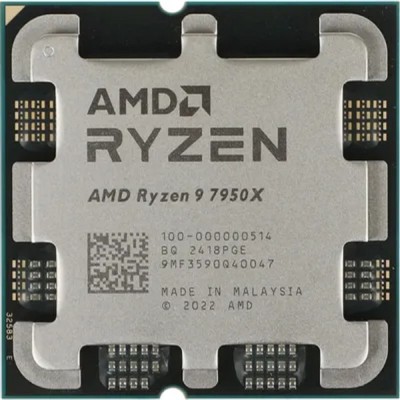 Процессор CPU AMD Ryzen 9 7950X OEM (100-000000514) 4,50GHz, Turbo 5,70GHz, RDNA 2 Graphics AM5 Процессор CPU AMD Ryzen 9 7950X OEM (100-000000514) 4,50GHz, Turbo 5,70GHz, RDNA 2 Graphics AM5