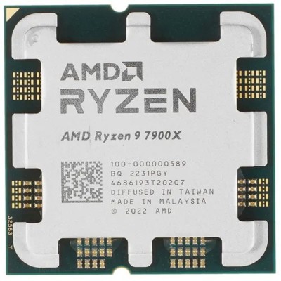 Процессор CPU AMD Ryzen 9 7900X OEM (100-000000589) 4,70GHz, Turbo 5,60GHz, RDNA 2 Graphics AM5 Процессор CPU AMD Ryzen 9 7900X OEM (100-000000589) 4,70GHz, Turbo 5,60GHz, RDNA 2 Graphics AM5