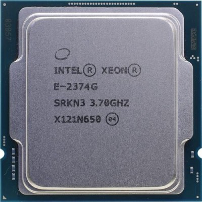 Процессор CPU Intel Xeon E-2374G (Rocket Lake, 4C/8T,3.7/5GHz, 8MB, 80W, UHD Graphics P750) Процессор CPU Intel Xeon E-2374G (Rocket Lake, 4C/8T,3.7/5GHz, 8MB, 80W, UHD Graphics P750)