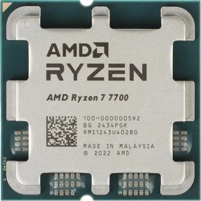 Процессор CPU AMD Ryzen 7 7700 OEM (100-000000592) 3.8GHz, Turbo 5,30GHz, AM5 Процессор CPU AMD Ryzen 7 7700 OEM (100-000000592) 3.8GHz, Turbo 5,30GHz, AM5