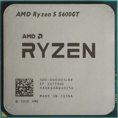 Процессор CPU AMD Ryzen 5 5600GT OEM (100-000001488) Base 3,60GHz, Turbo 4,60GHz, Vega 7, L3 16Mb, TDP 65W, AM4 Процессор CPU AMD Ryzen 5 5600GT OEM (100-000001488) Base 3,60GHz, Turbo 4,60GHz, Vega 7, L3 16Mb, TDP 65W, AM4