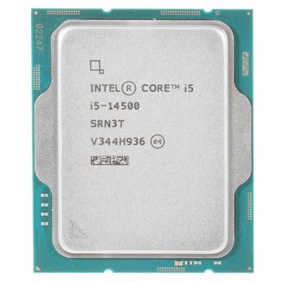 Процессор CPU Intel Core i5-14500 Raptor Lake 14C/20T 1.9-5.0GHz (LGA1700, L3 24MB, 10nm, UHD graphics 770 1.55GHz, 154W TDP) OEM Процессор CPU Intel Core i5-14500 Raptor Lake 14C/20T 1.9-5.0GHz (LGA1700, L3 24MB, 10nm, UHD graphics 770 1.55GHz, 154W TDP) OEM
