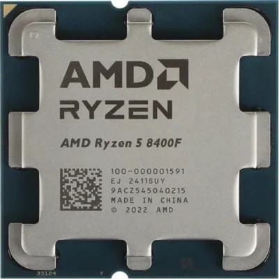 Процессор CPU AMD Ryzen 5 8400F OEM (100-000001591) Phoenix, 4nm, C6/T12, Base 4,20GHz, Turbo 4,70GHz, without graphics, L3 16Mb, TDP 65W, AM5 Процессор CPU AMD Ryzen 5 8400F OEM (100-000001591) Phoenix, 4nm, C6/T12, Base 4,20GHz, Turbo 4,70GHz, without graphics, L3 16Mb, TDP 65W, AM5
