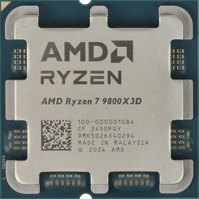 Процессор CPU AMD Ryzen 7 9800X3D OEM (100-000001084)Granite Ridge, 4nm, C8/T16, Base 4,7GHz, Turbo 5,2GHz, GPU Radeon Graphics, L3 96Mb, TDP 120W, SAM5 Процессор CPU AMD Ryzen 7 9800X3D OEM (100-000001084)Granite Ridge, 4nm, C8/T16, Base 4,7GHz, Turbo 5,2GHz, GPU Radeon Graphics, L3 96Mb, TDP 120W, SAM5