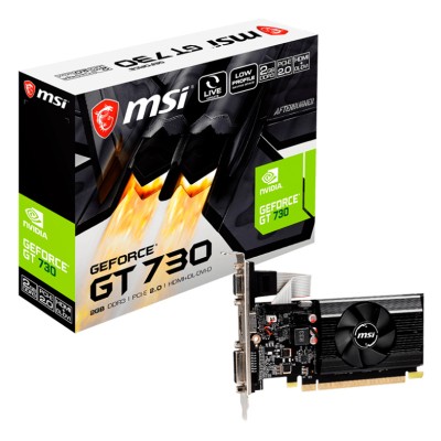 Видеокарта MSI PCI-E 2.0 N730K-2GD3/LP NVIDIA GeForce GT 730 2Gb 64bit DDR3 902/1600 DVIx1 HDMIx1 CRTx1 HDCP Ret low profile Видеокарта MSI PCI-E 2.0 N730K-2GD3/LP NVIDIA GeForce GT 730 2Gb 64bit DDR3 902/1600 DVIx1 HDMIx1 CRTx1 HDCP Ret low profile