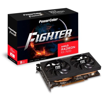 Видеокарта PowerColor PCI-E 4.0 RX 7600 8G-F AMD Radeon RX 7600 8Gb 128bit GDDR6 2250/18000 HDMIx1 DPx3 HDCP Ret Видеокарта PowerColor PCI-E 4.0 RX 7600 8G-F AMD Radeon RX 7600 8Gb 128bit GDDR6 2250/18000 HDMIx1 DPx3 HDCP Ret