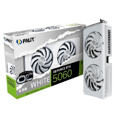 Видеокарта PCIE16 RTX5060 8GB PA-RTX5060 WHITE OC 8GB PALIT Видеокарта PCIE16 RTX5060 8GB PA-RTX5060 WHITE OC 8GB PALIT