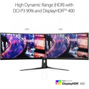 Монитор Asus 49" ROG Strix XG49VQ черный VA LED 32:9 HDMI M/M матовая HAS Piv 450cd 3840x1080 144Hz FreeSync 2 DP FHD USB 12.2кг