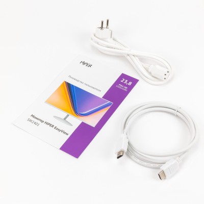 Монитор Hiper 23.8" EasyView SW2401 белый IPS LED 5ms 16:9 HDMI M/M матовая 250cd 178гр/178гр 1920x1080 75Hz FreeSync VGA DP FHD 3.5кг Монитор Hiper 23.8" EasyView SW2401 белый IPS LED 5ms 16:9 HDMI M/M матовая 250cd 178гр/178гр 1920x1080 75Hz FreeSync VGA DP FHD 3.5кг