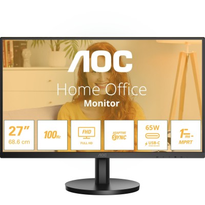 Монитор AOC 27" Basic-Line 27B3CA2 черный IPS LED 1ms 16:9 HDMI M/M матовая 250cd 178гр/178гр 1920x1080 100Hz DP FHD USB 3.36кг Монитор AOC 27" Basic-Line 27B3CA2 черный IPS LED 1ms 16:9 HDMI M/M матовая 250cd 178гр/178гр 1920x1080 100Hz DP FHD USB 3.36кг