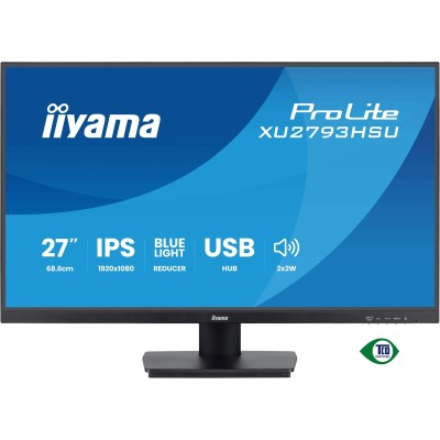 Монитор LCD IIYAMA 27'' XU2793HSU-B7 IPS 1920х1080 100Hz 1ms 8bit(6bit+FRC) 300cd 178/178 1300:1 HDMI2.0 DisplayPort1.2 2xUSB2.0 2x2W 2x2W VESA Монитор LCD IIYAMA 27'' XU2793HSU-B7 IPS 1920х1080 100Hz 1ms 8bit(6bit+FRC) 300cd 178/178 1300:1 HDMI2.0 DisplayPort1.2 2xUSB2.0 2x2W 2x2W VESA