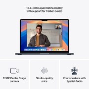 Ноутбук Apple MacBook Air 13-inch 2026 MDHE4LL/A (КЛАВ.РУС.ГРАВ.) Midnight 13.6