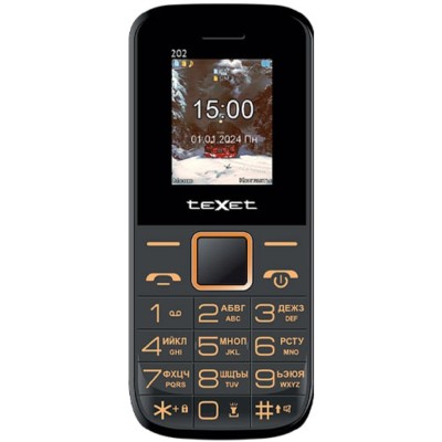 Мобильный телефон TEXET TM-202 цвет черный Мобильный телефон TEXET TM-202 цвет черный