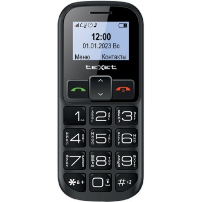 Мобильный телефон TEXET TM-B322 цвет черный-красный с ЗУ Мобильный телефон TEXET TM-B322 цвет черный-красный с ЗУ