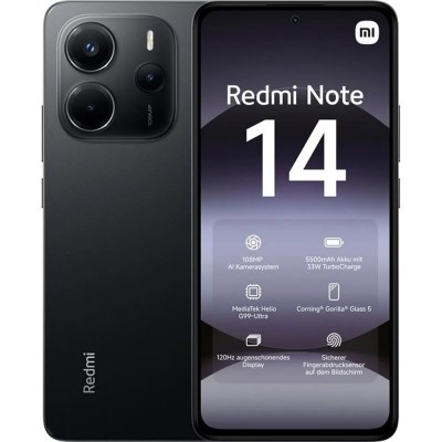 Смартфон/акссесуар Xiaomi Redmi Note 14 8GB/128GB Midnight Black 61664 Смартфон/акссесуар Xiaomi Redmi Note 14 8GB/128GB Midnight Black 61664