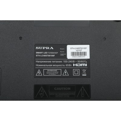 Телевизор LED Supra 40" STV-LC40ST00100F черный FULL HD 50Hz DVB-T DVB-T2 DVB-C USB WiFi Smart TV (RUS) Телевизор LED Supra 40" STV-LC40ST00100F черный FULL HD 50Hz DVB-T DVB-T2 DVB-C USB WiFi Smart TV (RUS)