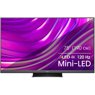 Телевизор QLED Hisense 75" 75U8HQ черный 4K Ultra HD 120Hz DVB-T DVB-T2 DVB-C DVB-S DVB-S2 USB WiFi Smart TV Телевизор QLED Hisense 75" 75U8HQ черный 4K Ultra HD 120Hz DVB-T DVB-T2 DVB-C DVB-S DVB-S2 USB WiFi Smart TV