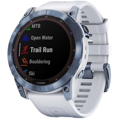 Смарт-часы Garmin Fenix 7X 1.4" корп.синий рем.белый (010-02541-15) Смарт-часы Garmin Fenix 7X 1.4" корп.синий рем.белый (010-02541-15)
