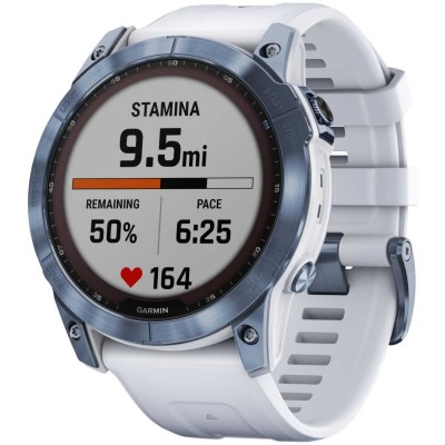 Смарт-часы Garmin Fenix 7X 1.4" корп.синий рем.белый (010-02541-15) Смарт-часы Garmin Fenix 7X 1.4" корп.синий рем.белый (010-02541-15)