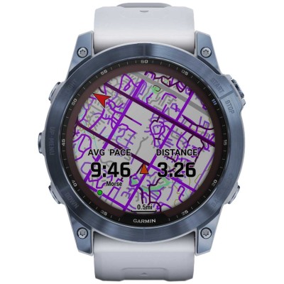 Смарт-часы Garmin Fenix 7X 1.4" корп.синий рем.белый (010-02541-15) Смарт-часы Garmin Fenix 7X 1.4" корп.синий рем.белый (010-02541-15)