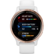 Смарт-часы Garmin Venu 2S AMOLED корп.розовое золото рем.белый разм.брасл.:110-175мм (010-02429-13)