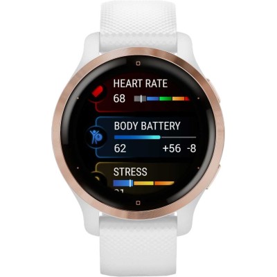 Смарт-часы Garmin Venu 2S AMOLED корп.розовое золото рем.белый разм.брасл.:110-175мм (010-02429-13) Смарт-часы Garmin Venu 2S AMOLED корп.розовое золото рем.белый разм.брасл.:110-175мм (010-02429-13)